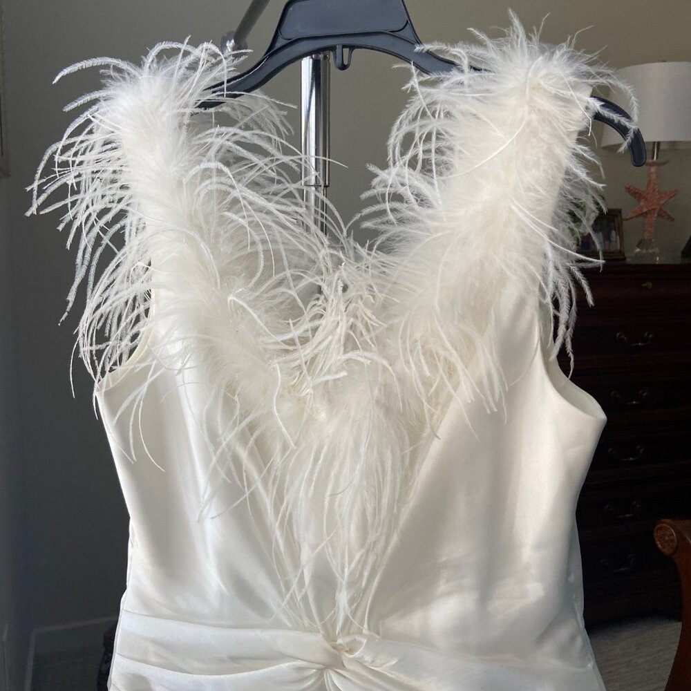 Sassy Top by Cachet with Faux Feathers